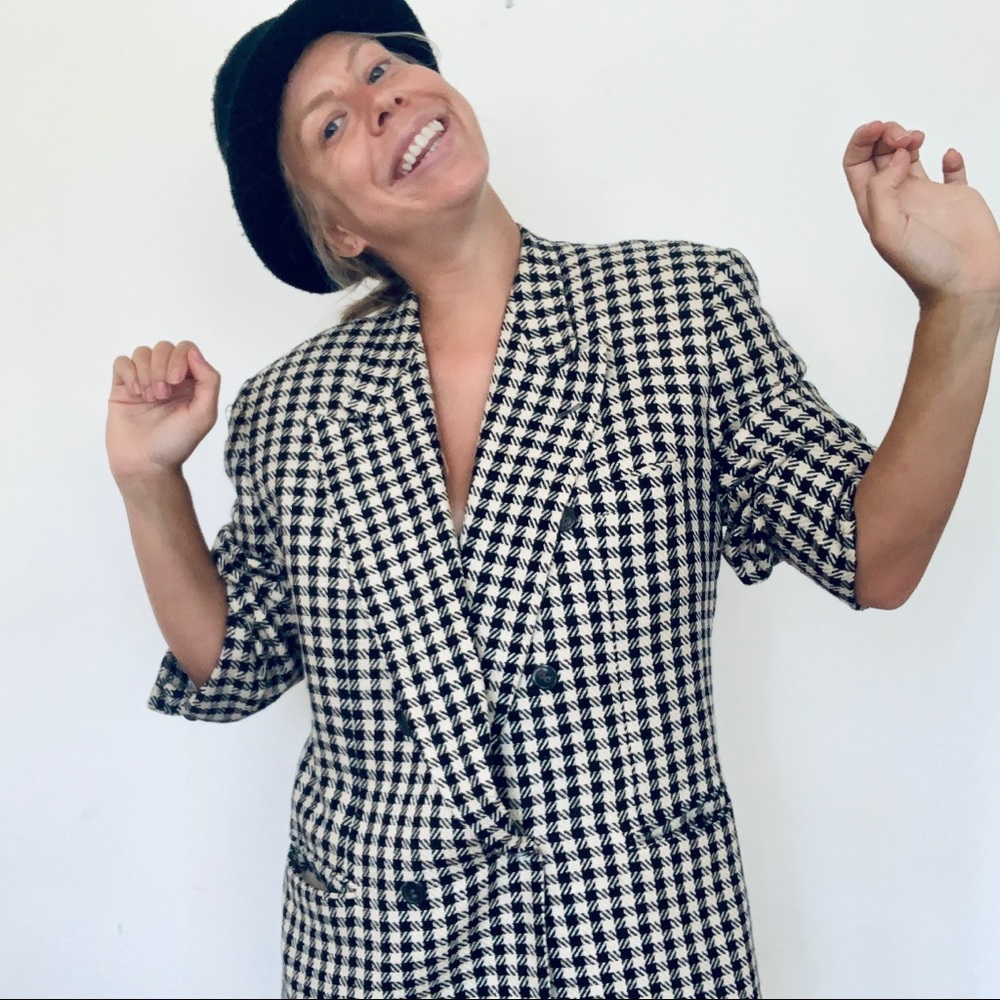 Iconic Alan Austin checkered blazer 80’s vintage - Picture 2 of 8